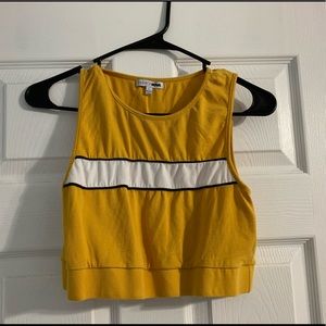 Yellow crop top